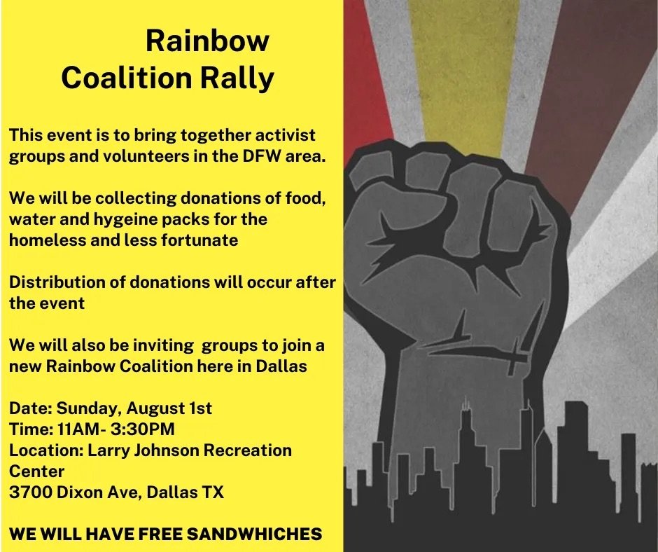 Next Sunday, 11AM, we'll be rallying with a whole slew of #MutualAid organizations - the more we all work together, the more we can do for everyone! #Solidarity