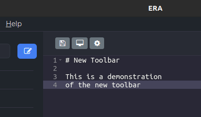 ERA version 1.8.0 has been released today! It's main change is a new toolbar in the draftspace.

Checkout era.sh/blog/whats_new… to read more!