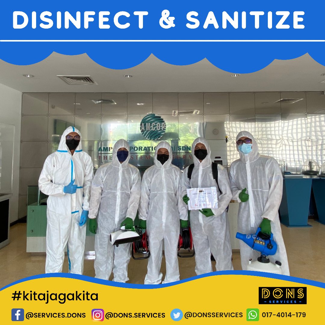 DonsServices's tweet photo. "MENCEGAH LEBIH BAIK DARIPADA MERAWAT"
•
 #DudukDiRumah
#KitaMestiMenang
#PerintahKawalanPergerakan
#lindungdirilindungsemua 
#KomunikasiKita #disinfectionservices #sanitasi #disinfectselangor #sanitizeselangor #disinfect #sanitize #sanitizemurah #KitaJagaKita #Covid19disinfect https://t.co/1BFx103eIk