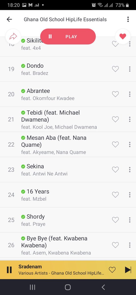 AfrakumahV's tweet photo. GHANA OLD ESSENTIAL PLAYLIST IS LIT 🔥 https://t.co/XdJKpDWgHq
