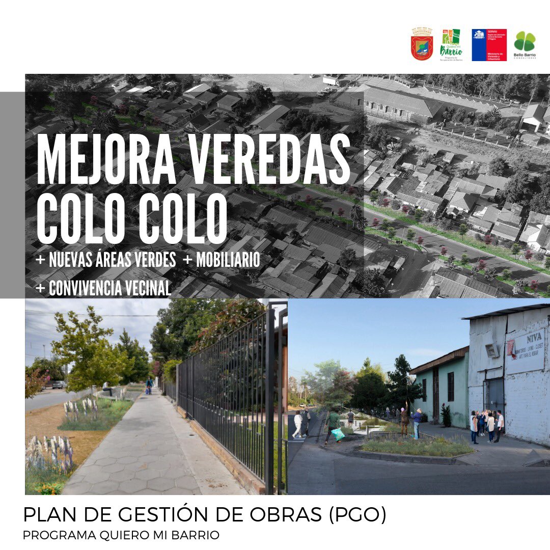 BarrioBello's tweet photo. Los proyectos del Plan de Gestión de Obras del barrio Los Jardines, consideran mejoramiento de espacios públicos para la comunidad.
@muniperalillo 
#espaciospublicos #comunidad #mejoramientodeespacios  #quieromibarrio #diseñourbano #bellobarrio #participacionciudadana #peralillo https://t.co/zl0jlsd0tD
