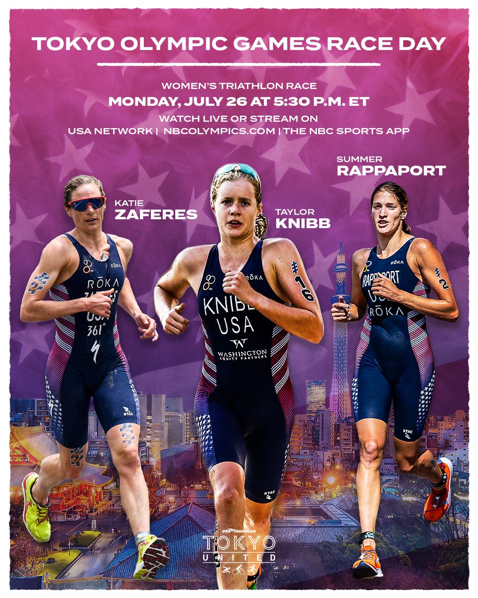 usatriathlon's tweet photo. 90 minutes til we race! 

Don't forget: 

— Join us on Facebook at 4:45 p.m. ET for live pre-race commentary

— Follow our live race coverage at @USATlive 

— Cheer on our U.S. women at 5:30 p.m. ET on USA Network or stream online on https://t.co/99JaUBH5Fg or the NBC Sports App! https://t.co/YbKIrSY8Wq