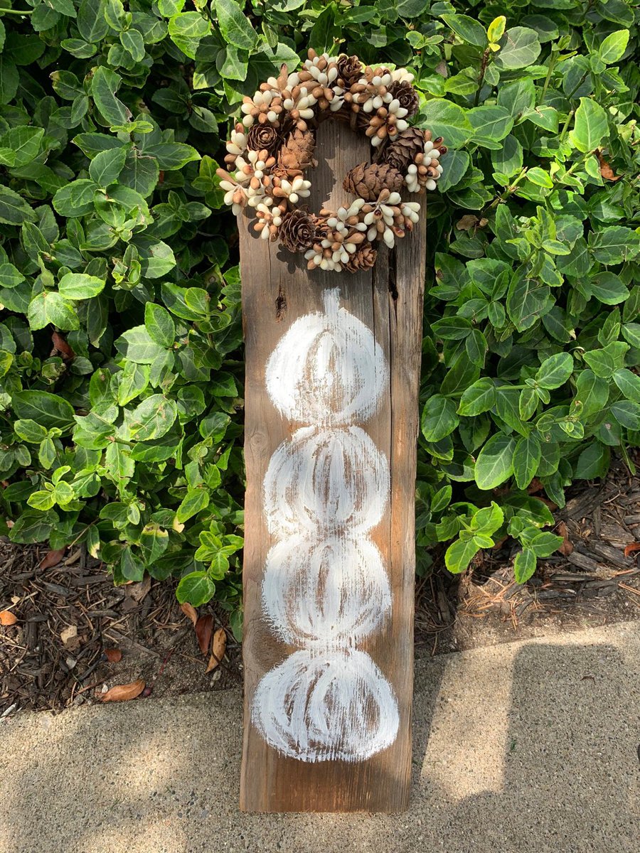 Starting to think #fall from my #etsy shop: Fall Farmhouse, Fall Barn Wood Sign, Rustic White Pumpkins Painted, #Primitive Country Decor, Farmhouse Wall Decor, Pumpkins #wallfallsign #fallfarmhouse #woodenfallwall #pumpkinwoodensign #whitepumpkindecor etsy.me/3j6b4KL