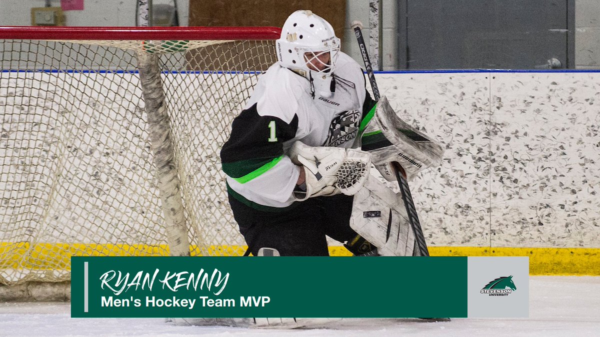 MVP | <a href="/SUMustanghky/">Stevenson University Men's Hockey</a> 

Ryan Kenny

🏒 MAC First Team All-Conference
🏒 2.00 goals-against average, .927 save percentage
🏒 11-2-1 record

#StangNation