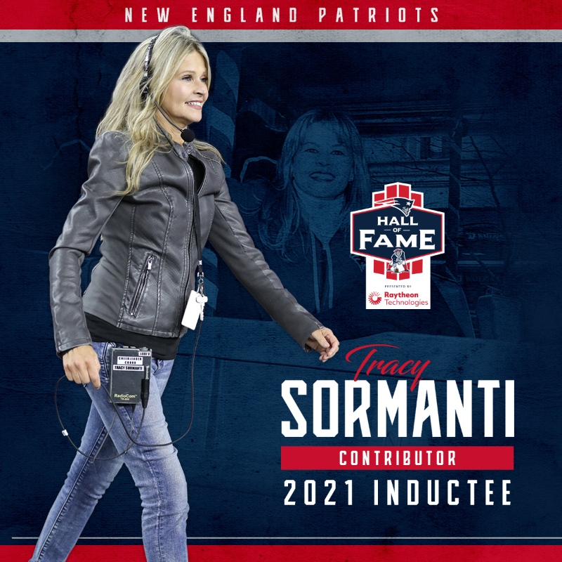 Patriots's tweet photo. Forever a part of our Patriots family, and Patriots history.

Robert Kraft has selected Tracy Sormanti for induction into the Patriots Hall of Fame, making the longtime @PatsCheer Director the first woman to enter @TheHall: https://t.co/cD9jHuDL1A