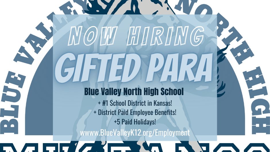 We are looking for someone to help make a difference for our BVN students! 🐎

More information &amp; apply at:
applitrack.com/bluevalleyk12/…