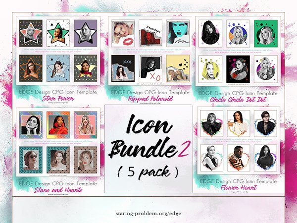 Icon Template Bundle 2 (5 pack) --staring-problem.org/edge/downloads…

Grab my latest new 5 icon templates in a new bundle (different designs from the original bundle of 8 if you purchased that) and save. #fansitedesign #icontemplates #photoshop #coppermine