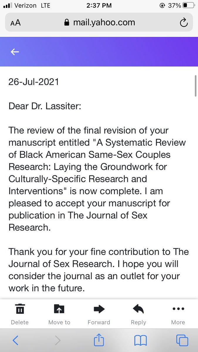 So excited that my manuscript w/ @Jagadisadevasri at @ISGMH & #MalloryJohnson at @UCSFCAPS was just accepted at #JSexResearch. Keep an eye out for the official article release. We about to change the game! #AcademicTwitter #lgbtqscientists #BLM #couples @TheABPsi  @OpenAcademics