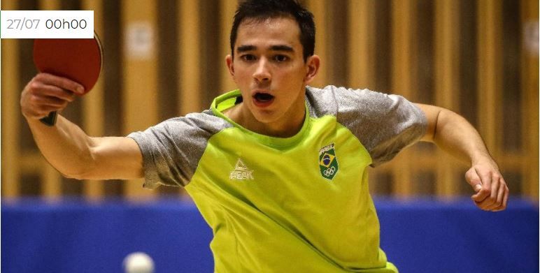 Na terça 27/07 às 00:00 estréia de Hugo Calderano no tenis de mesa nas Olimpíadas de Tokyo. Boa sorte para ele, ao Gustavo Tsuboi e toda a equipe de tenis de mesa!!