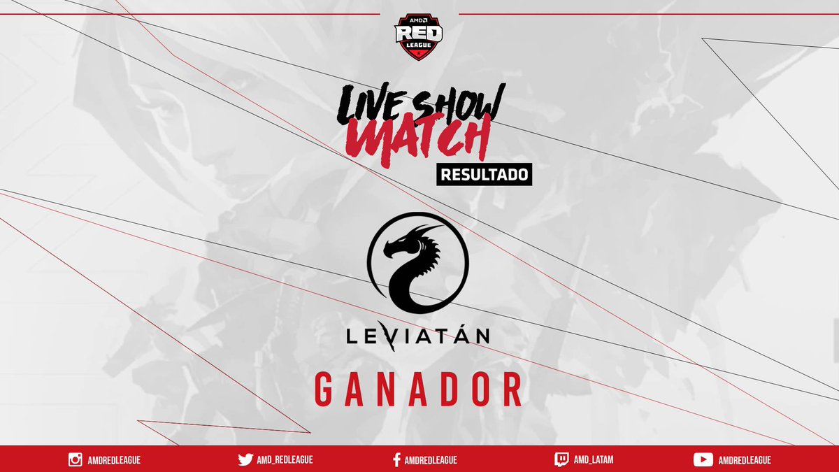 AMD_RedLeague's tweet photo. ¡LA VICTORIA SE LA LLEVA LEVIATAN!📣

En un increíble mejor de tres encuentros en la #AMDLiveShowmatch la victoria se la quedó  @LeviatanGG

Agradecemos a @malvinas_gaming por el partidazo, se notó el nivel de profesionalismo. 

Pronto podrán disfrutar de lo mejores momentos🔜 https://t.co/ZYRhMPSR8w
