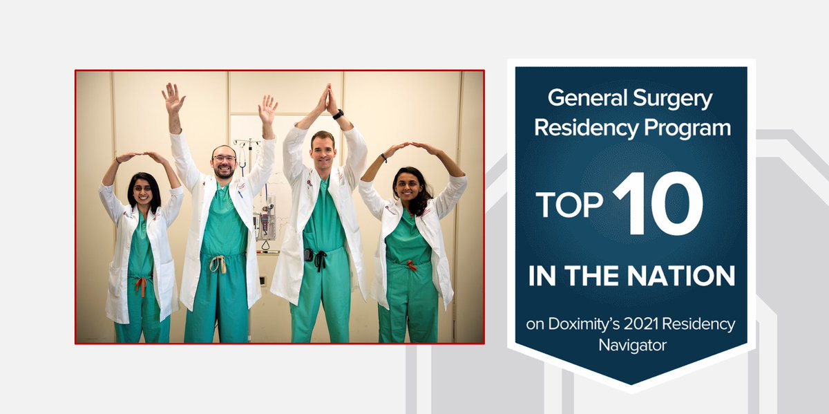 Great news!! Our @OSUSurgery residency program is among very best in nation according to just released <a href="/doximity/">Doximity</a> Residency Navigator! We are ranked #9!! 🏆 This ranking combined with our #4 Blue Ridge ranking for <a href="/NIH/">NIH</a> funding reflects what a GREAT #Buckeye TEAM we have in DoS! 👏