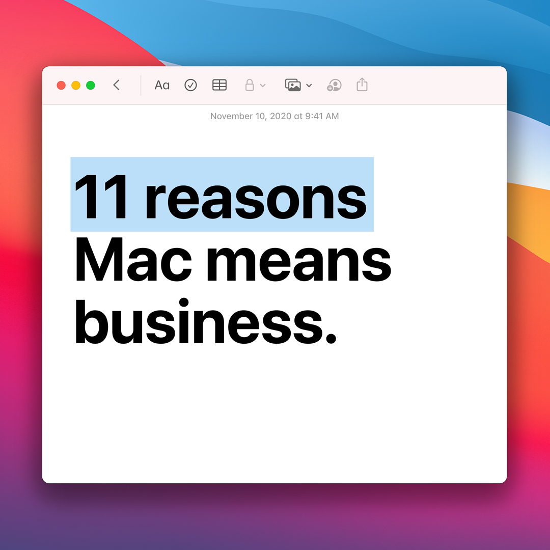 Apple's tweet photo. It’s no secret: Mac holds its value better than any other computer. Read on for a few of the 11 reasons you should work on Mac.