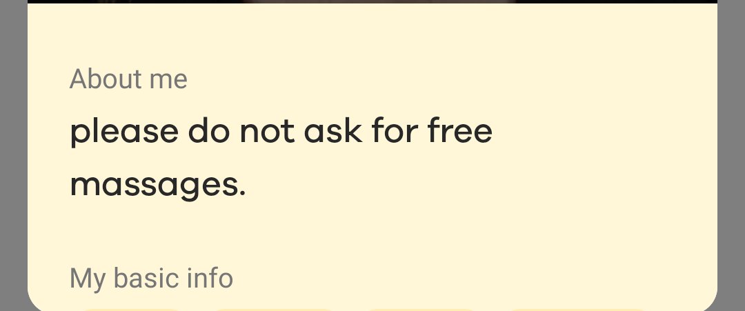 JessicaRosamon6's tweet image. Updated my bumble profile. I'm a licensed massage therapist and random dudes ask for free massages all the time. #dating #bumbledating