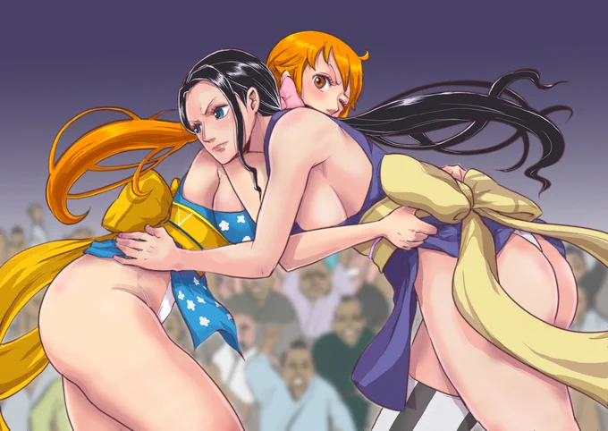 ガチンコ #ニコ・ロビン #ナミ #キャットファイト #睨み合い #女同士の真剣勝負 #ONEPIECE #ワンピース https://t.co/YNBxxgUUFP 