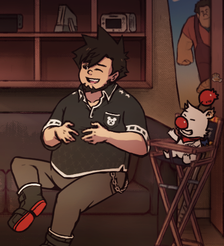 BearBoyJW's tweet photo. The work that @TbearXXL puts into helping turn (left) into (right) always amazes me. ❤️🥺

I wanted to bring back my stylish shirt for my stream run of what's looking a like an even more stylish game.

That game being #NEOTheWorldEndswithYou !

Follow me: https://t.co/6zZbD2aUdy https://t.co/GHedKdFgr1