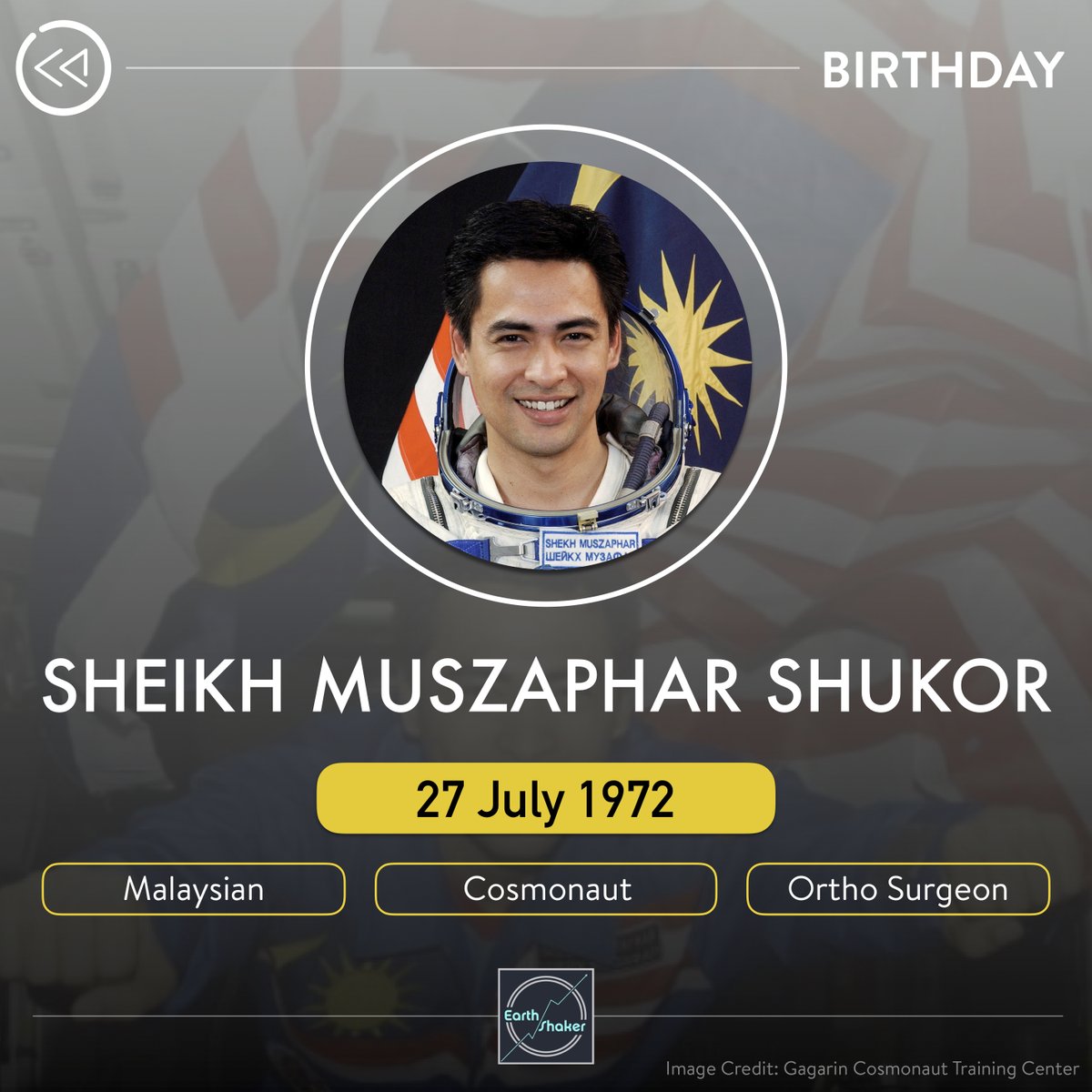 earthshakerph's tweet photo. #AstroOTD HAPPY BIRTHDAY, DR. SHEIKH SHUKOR!👨🚀
On this day in 1972, Sheikh Muszaphar Shukor, an orthopedic surgeon and the first Malaysian in space, was born in Kuala Lumpur, Malaysia. He went to the ISS, aboard Soyuz TMA-11, in October 2007.
More: https://t.co/Csii5c9WLL https://t.co/qRtaPVA37q