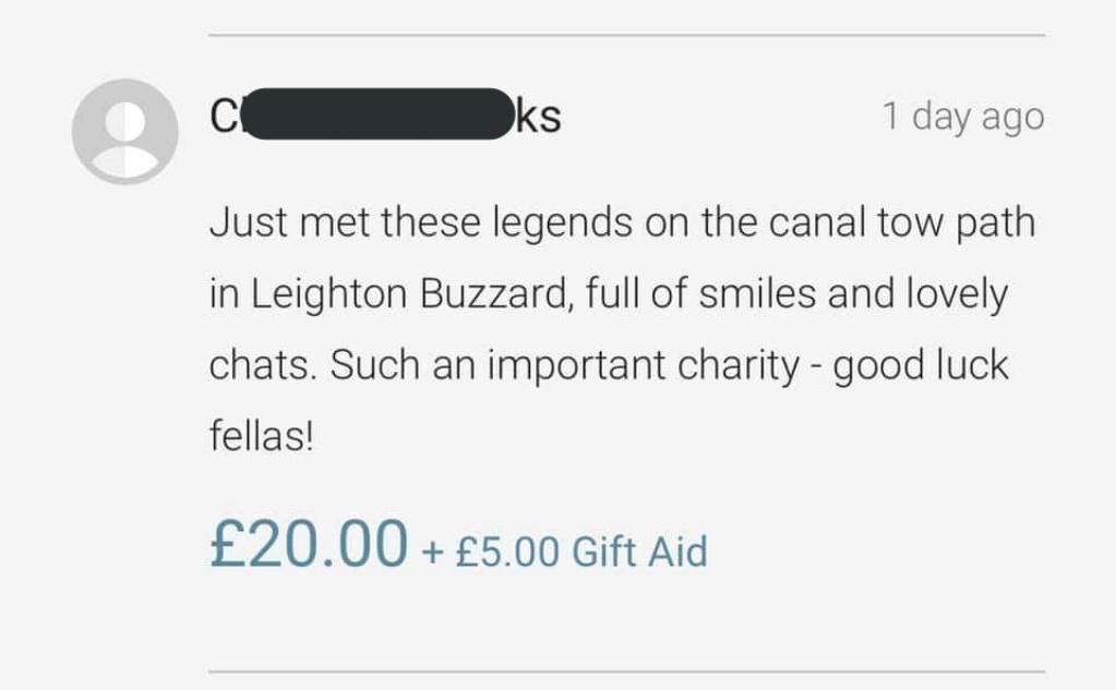 BoomBoomHowarth's tweet photo. All in aid of @LullabyTrust, in 26 degree heat for 3 month old Lara

Four lads. London to Altrincham. 
27.5 miles Saturday
30.2 miles Sunday
25/29 miles today. 4 to go 
125(ish) miles to go before Saturday

Twitter do your thing...

https://t.co/wDSjyBxVp8

@FromLondon4Lara https://t.co/xMZaWoBiXR