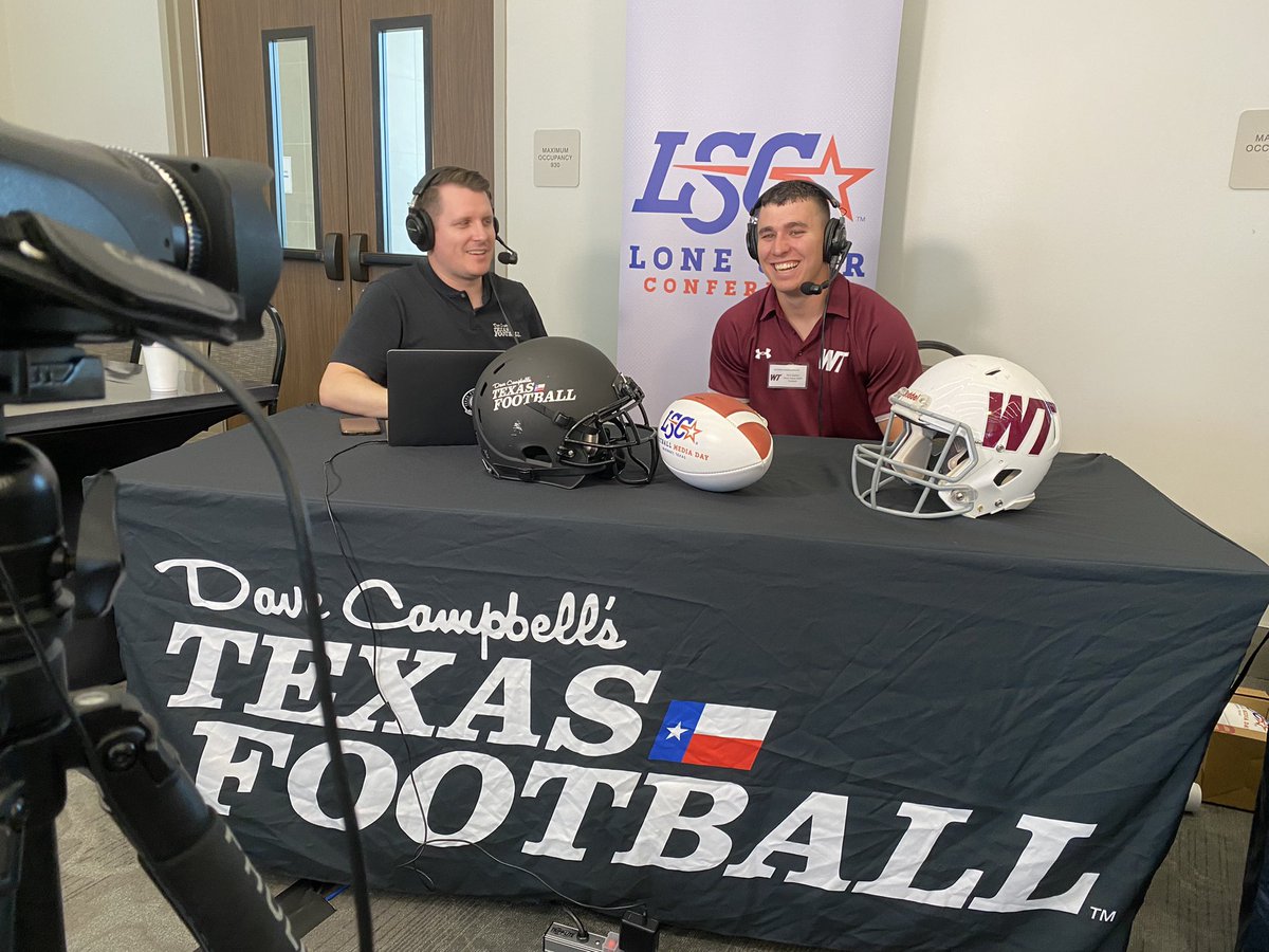 ashley_pickle12's tweet photo. Former @LevellandLoboFB star and current QB1 for @WTAMUFootball, @Nick15Gerb joins us now on #TFToday for some West Texas football talk! https://t.co/rMLHxlqntB