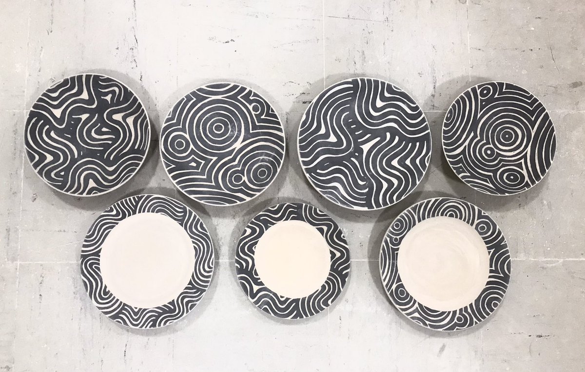 _escript's tweet image. pasta bowls and snack plates ready for the soda kiln 🌀✨