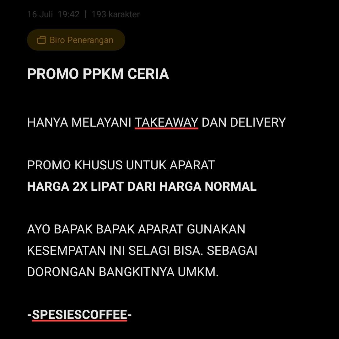 Jangan lupa pesen kopi nya yes, mumpung promo dibawah ini ikut diperpanjang juga 😊