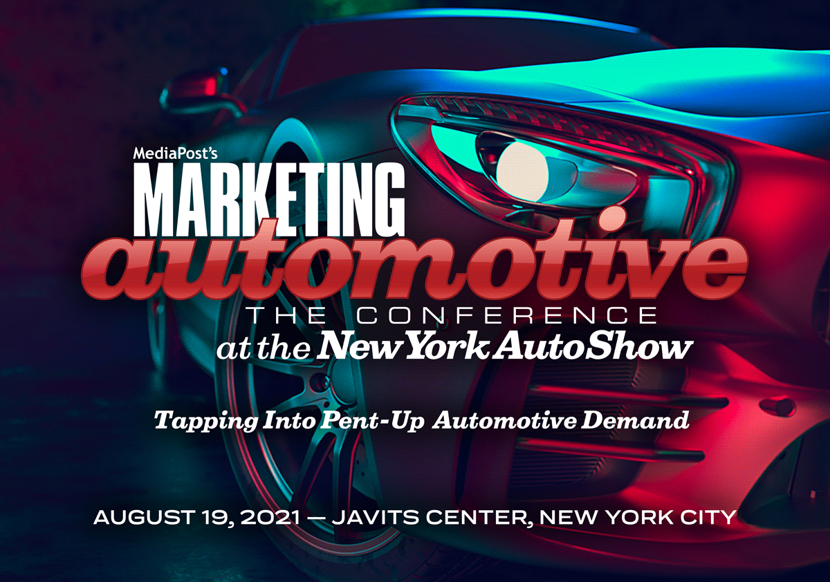 MediaPost's tweet photo. Join us 08/19 at Marketing: Automotive (virtual or in-person) to learn from industry experts about how to quickly pivot marketing plans away from in-person to social and digital: https://t.co/Jw5yZLuxEY #MPAuto #NYIAS https://t.co/N64wcoUgk6