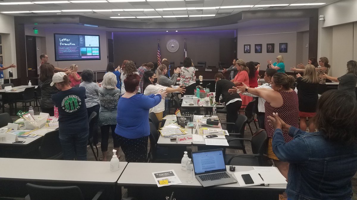 DYS_Simpson's tweet photo. Our elementary &amp; secondary teachers are working to refine their skills in dysgraphia intervention. Phoneme-grapheme mapping, brain exercises and handwriting practice underway! @HDyslexia https://t.co/7HBIjl4E8l