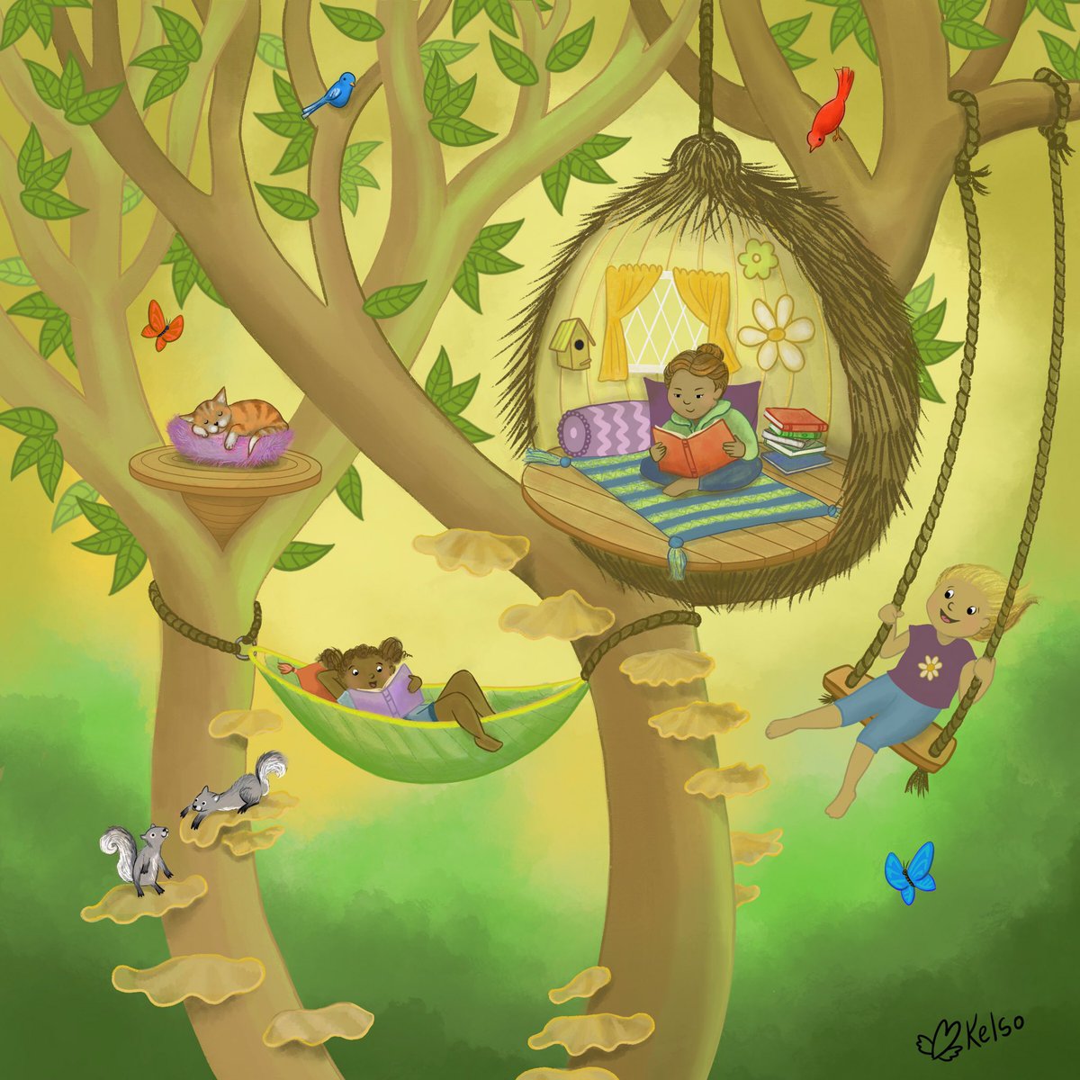 My SCBWI Draw This! entry for July. Treehouse. #scbwidrawthis