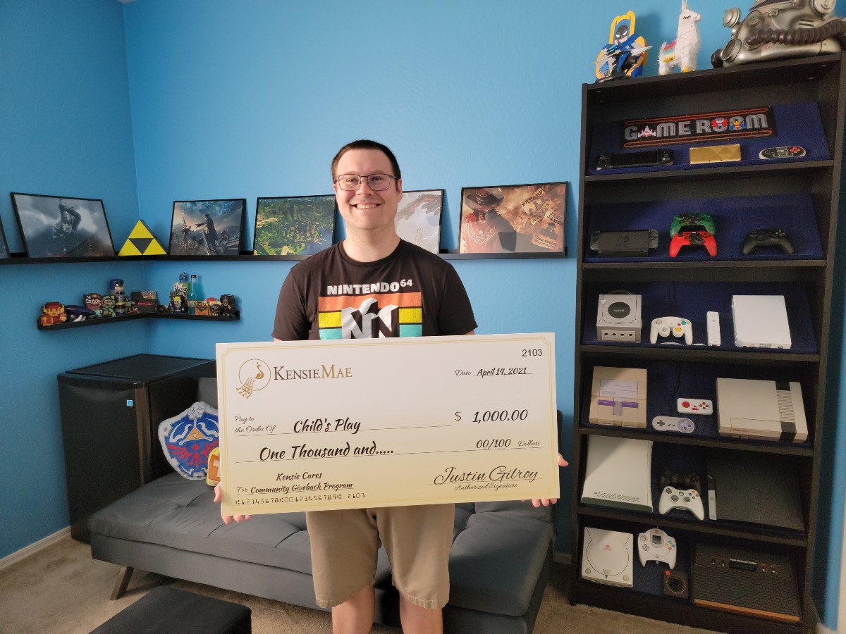 Please join us in congratulating Justin Gilroy as our recent Kensie Cares honoree! For Justin's nonprofit, he chose to donate to @CPCharity, which provides video games to children in hospitals.

 ecs.page.link/w2cSM 
#corporategiving #employeeappreciation #fintech #charity