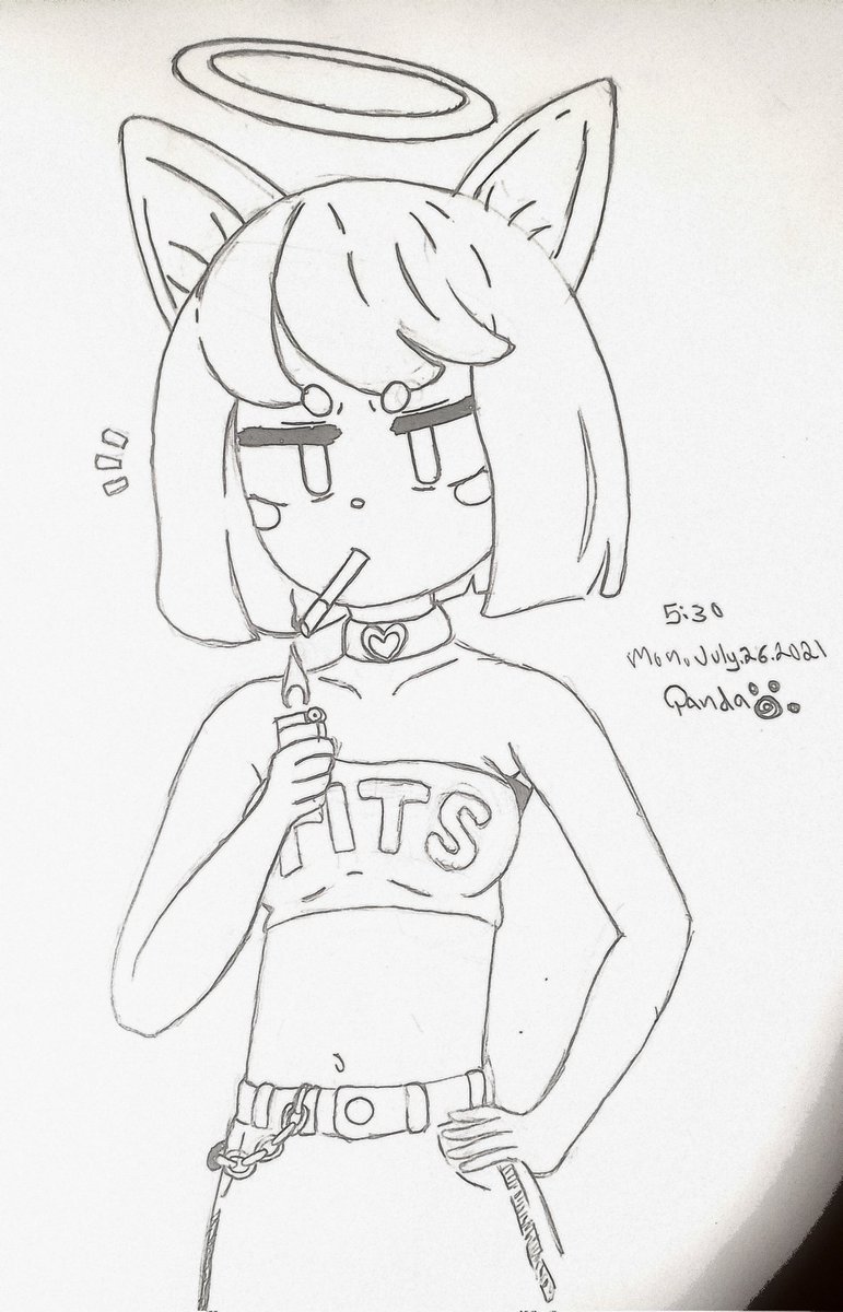 PandamoniumGam1's tweet photo. I want @Citroentijm to see this 
she gave me permission to draw 
this character she made 
I hope she likes it https://t.co/5BQXtm9SE7