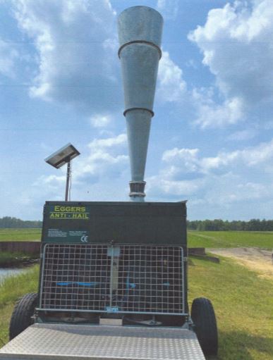 Anti-Hail machine...No, I've never seen one sold at auction. If can't report No. of Hours on it, perhaps report No. of Storms Stopped? The 6th grader in me dying to know how the heck this baby works