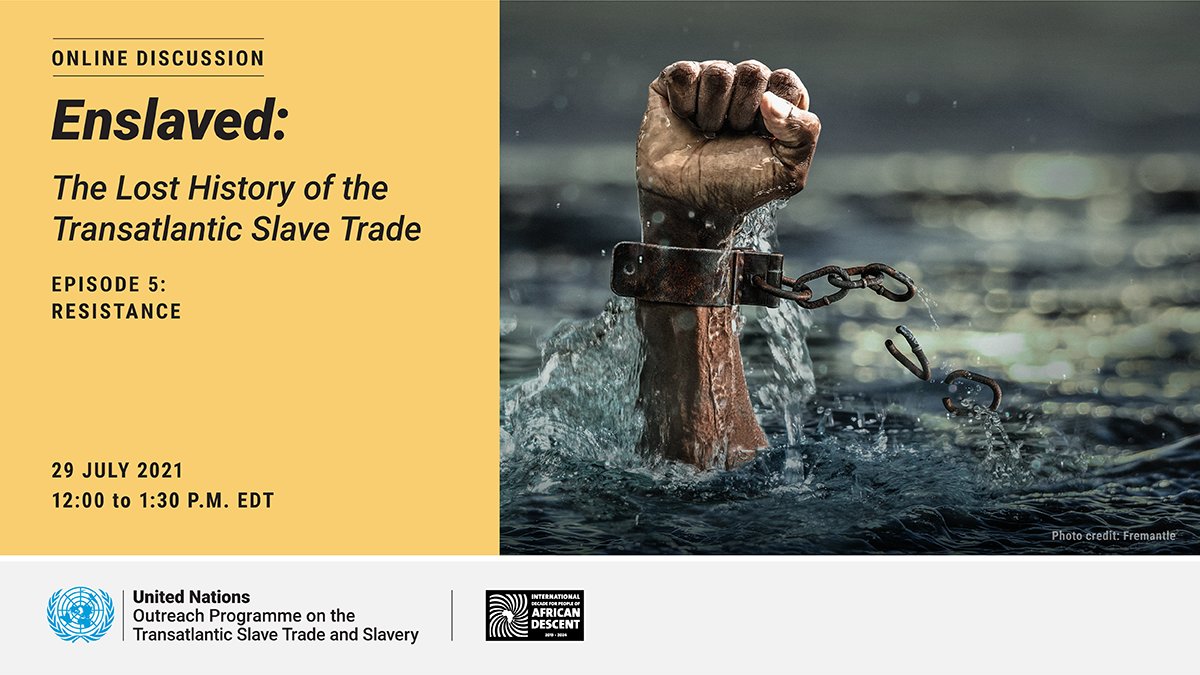 Enslaved Series (@enslaveddoc) on Twitter photo The <a href="/UN/">United Nations</a> series about <a href="/EnslavedDoc/">Enslaved Series</a> continues on July 29 at 12 EDT with Ep 5. Exec Dir of Canadian Heritage Peter Flegel, <a href="/SimchaJTV/">Simcha Jacobovici</a>, Yaron Niski, Kramer Wimberley, Saladin Allah, Prof Wilhelmina Donkoh, John Polacek and Rev Kelly Aughenbaugh will take part.
bit.ly/3dbt0l9 The <a href="/UN/">United Nations</a> series about <a href="/EnslavedDoc/">Enslaved Series</a> continues on July 29 at 12 EDT with Ep 5. Exec Dir of Canadian Heritage Peter Flegel, <a href="/SimchaJTV/">Simcha Jacobovici</a>, Yaron Niski, Kramer Wimberley, Saladin Allah, Prof Wilhelmina Donkoh, John Polacek and Rev Kelly Aughenbaugh will take part.
bit.ly/3dbt0l9