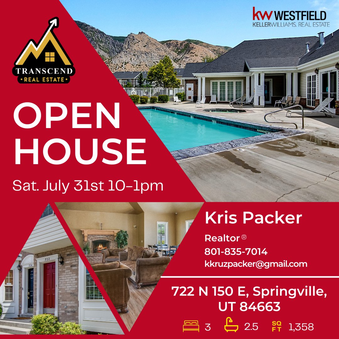Moonlight121's tweet photo. OPEN HOUSE (Springville) this Saturday, July 31 from 10-1pm.  Amazing townhome, amazing location!!!! https://t.co/VChDa8DNQQ