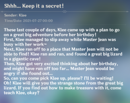 dapitantiger's tweet photo. yup, klee just soloed the great big lizard huhuhu such a qt https://t.co/qQ7catrU2i