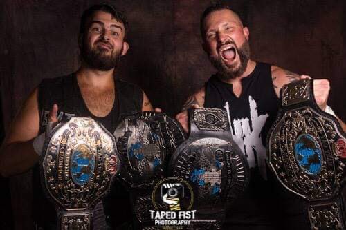 Kris34769399's tweet photo. And NEWWWWW UEW/CRAB Wrestling tag team champions!!! #mackbuckler #doubleK #alphainc # https://t.co/CDZ6e0fUn0