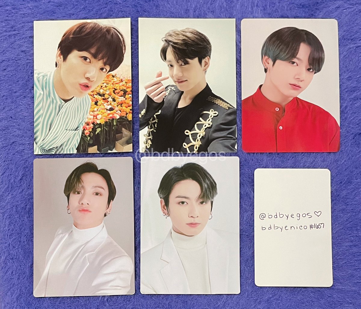 bdbyegos's tweet photo. 🔊WTS #BTS JUNGKOOK CONCERT MERCH PHOTOCARDS

♡ $120 or best offer.
♡ all in mint condition.

pls dm if interested.

#btsmd #btssale
@bts_bighit @BTS_twt https://t.co/ummaOsVUnG