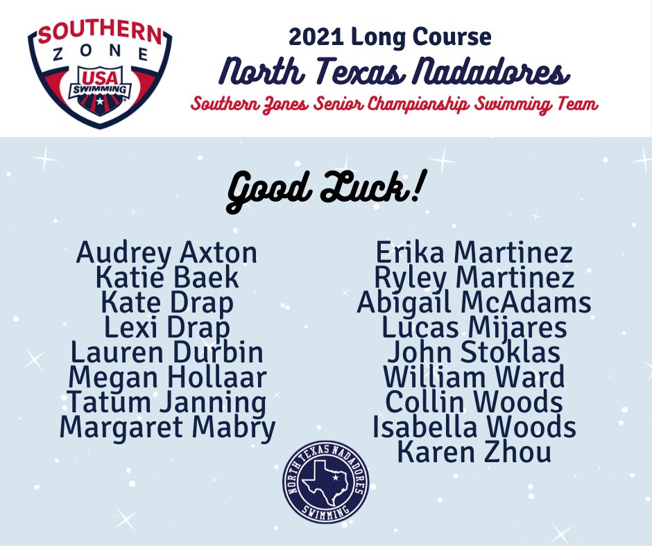 North Texas Nadadores (NTN) Swim Team on Twitter "Good luck to our