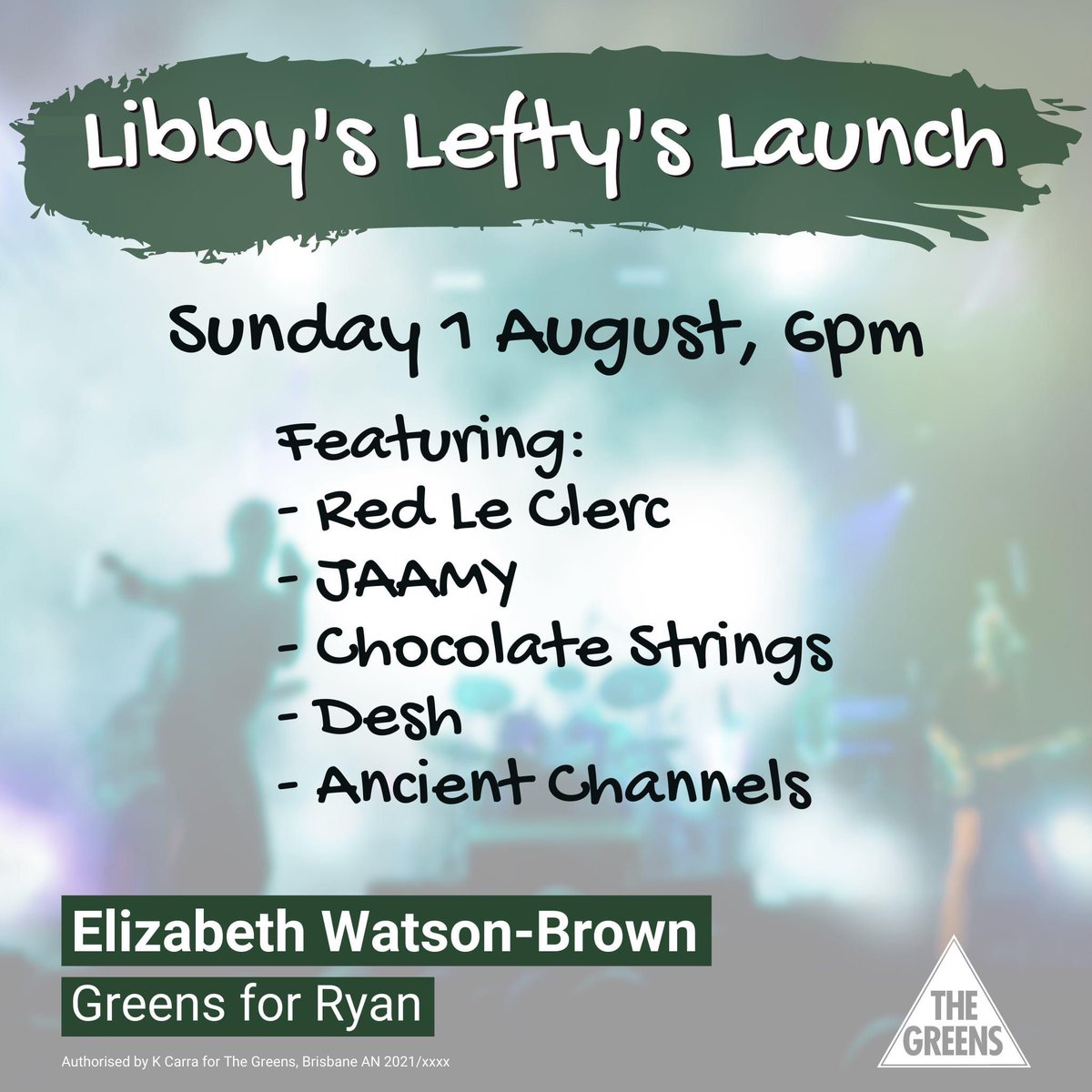 We will be playing some tunes this Sunday at Elizabeth Watson-Browns Ryan campaign launch this Sunday at Leftys Music Hall. 

Ticket link below 👇 

elizabethforryan.com/launch