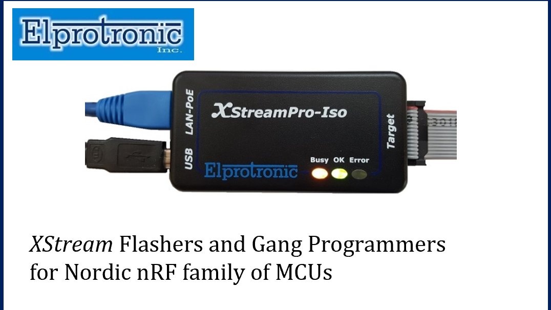 elprotronic's tweet image. Elprotronic now supports for the @NordicTweets nRF53 and nRF91 families to its Flash and Gang Programmers, in addition to existing support for nRF51 and nRF52. nRF customers now have a fast, scalable, production-ready solution up to 384 targets.
For more: elprotronic.com/nRF