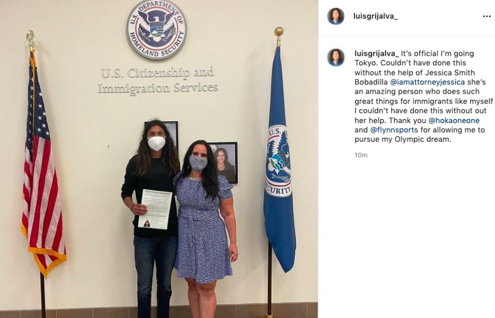 ChrisChavez's tweet photo. UPDATE: Luis Grijalva is headed to the Olympics! According to his agent @RayPFlynn, he received an advanced reentry document that would allow him to return to the United States after the Tokyo Olympics. https://t.co/juV5rj273o