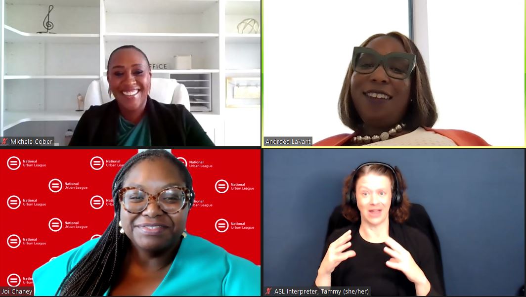 Today’s conversation with @michele_cober, <a href="/andraealavant/">andraealavant</a>, and <a href="/joitweets/">Joi Chaney</a> taught us about how the fight for racial justice and for disability rights has always been intertwined. It’s important for leaders in all settings to create inclusive environments for all to thrive. #ADA31