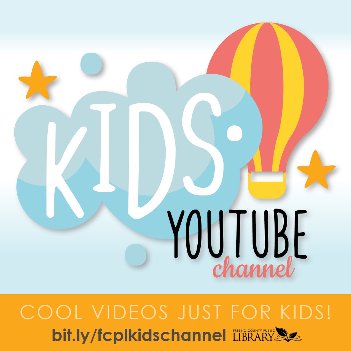 FCPL's tweet image. ICYMI, we've created a Kids-only YouTube channel, to feature all of FCPL's video content for young audiences, such as Kids' Book Club, Science Experiments for Kids, crafts and more!
Check it out here: bit.ly/fcplkidschannel
#fresnolibrary #virtualprogramming