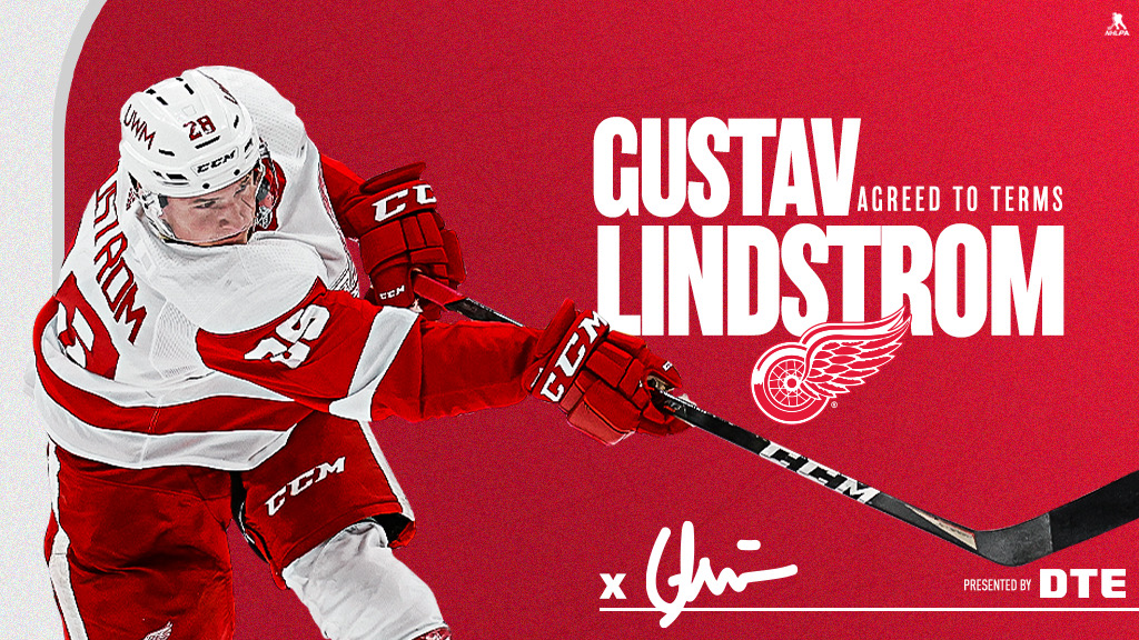 UPDATE: The Detroit #RedWings today agreed to terms with defenseman Gustav Lindstrom on a two-year contract extension.