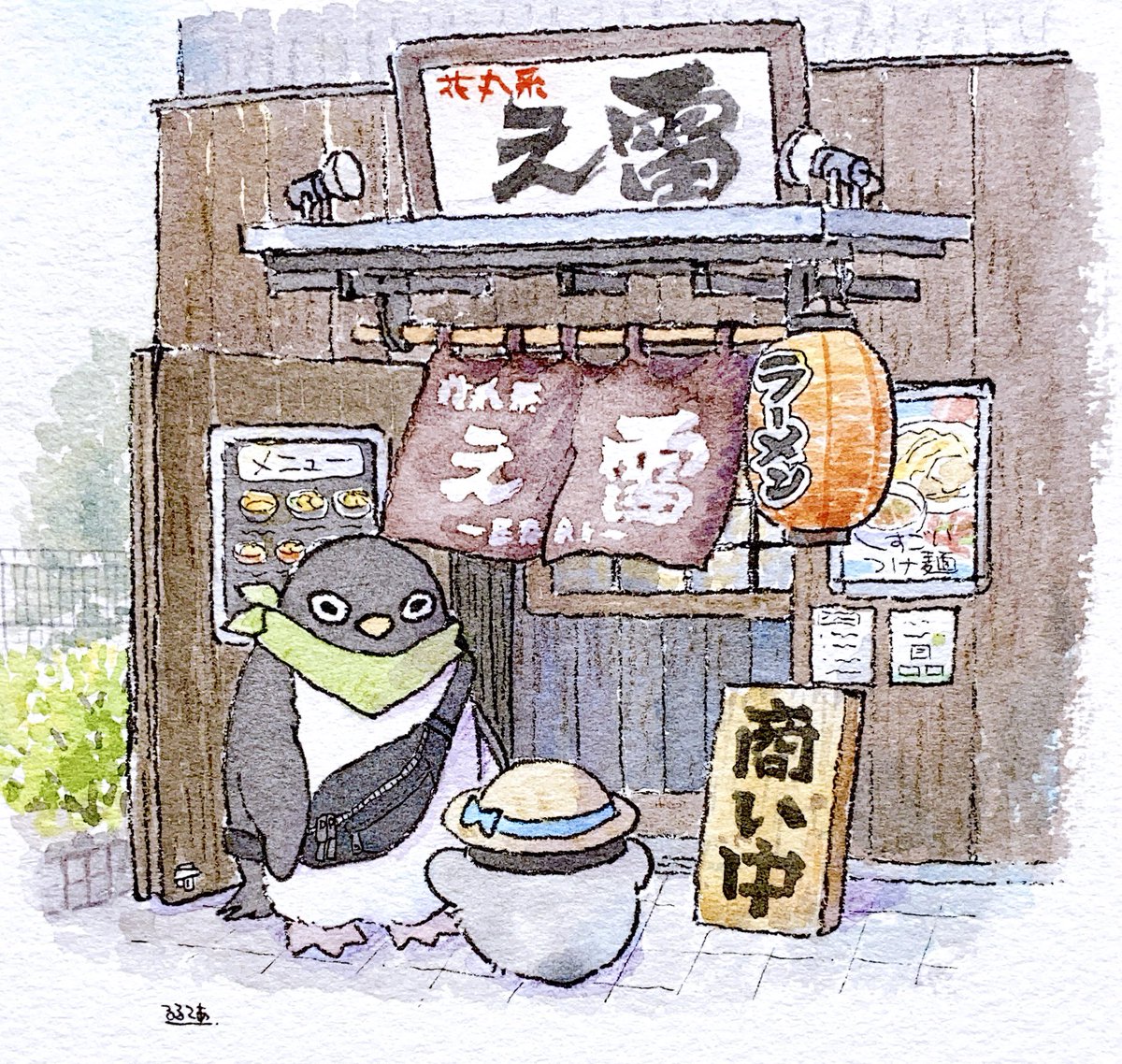 「行きつけのお店へ 」|るるてあのイラスト