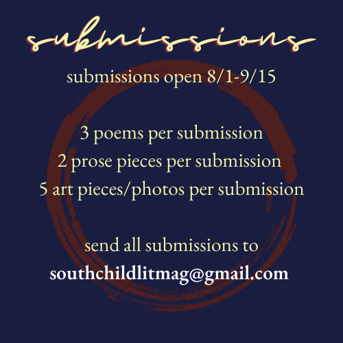 southchild issue 4: FULL MOON

it's coming out in october, so you know we have to go spooky-adjacent. send us your moonlight memories, your chaotic quiet, and your calm discomfort. give us your love letters to the moon. we're here for it. 🌜💫