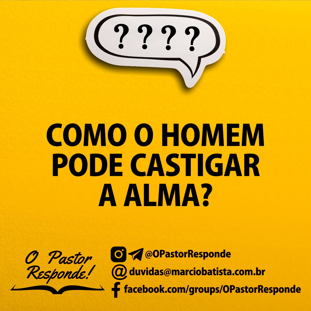 OPastorResponde's tweet photo. O Pastor Responde 
Como o homem pode castigar a alma?
https://t.co/XZ3YPc1APO
#Alma #Palavra #Biblia #Espiritual #Teologia #OPastorResponde #VocePergunta #RespostaDoPastor #MaisAlegria #AM #FM #Radio https://t.co/GeqklfVE28