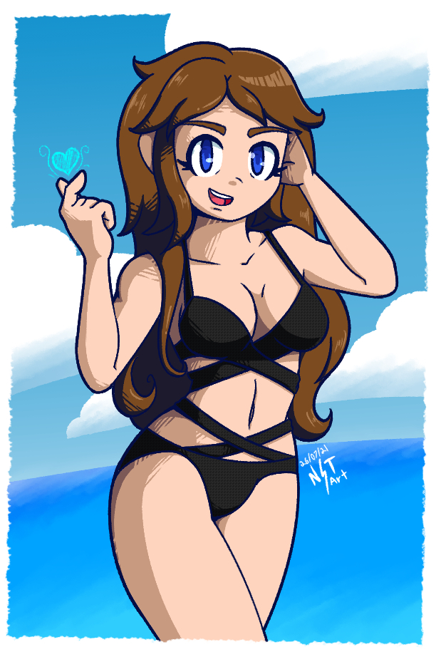 Dibujito de la playa... con Liret