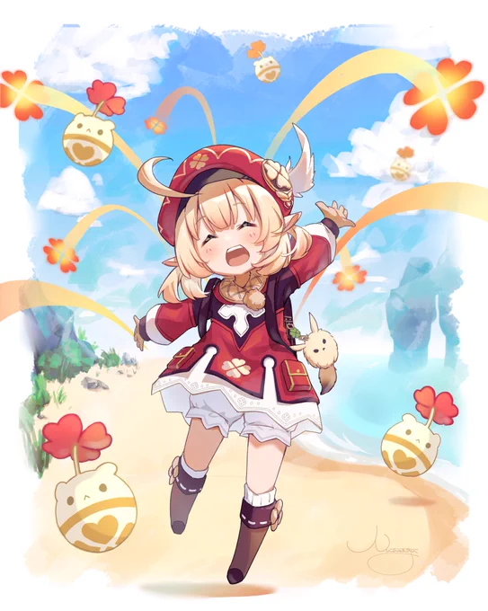 クレーちゃん誕生日おめでと〜!!🎂🎉
#原神 #クレー生誕祭2021 