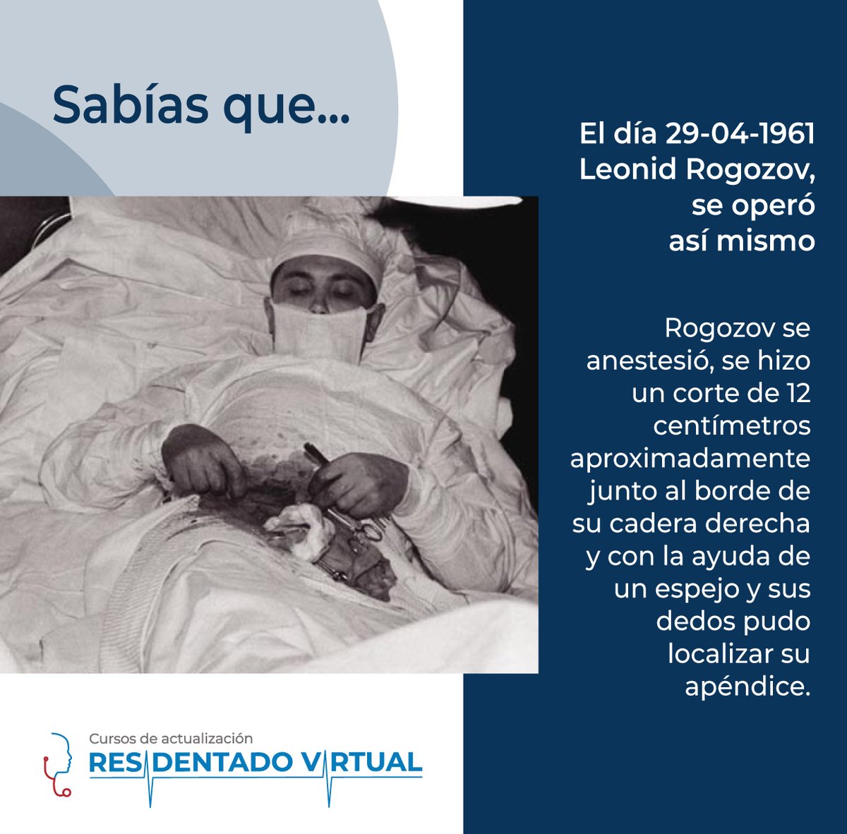 ResidentadoV's tweet photo. Durante una expedición a la Antártica, el cirujano ruso Leonid Rógozov se enfermó gravemente. Necesitaba una cirugía, y al ser el único médico en el equipo, se dio cuenta de que tendría que hacerla él mismo.
Conoce su historia, aquí 👉 https://t.co/IFD7MpU3Zd
#ResidentadoVirtual https://t.co/5TPuMgkQt3