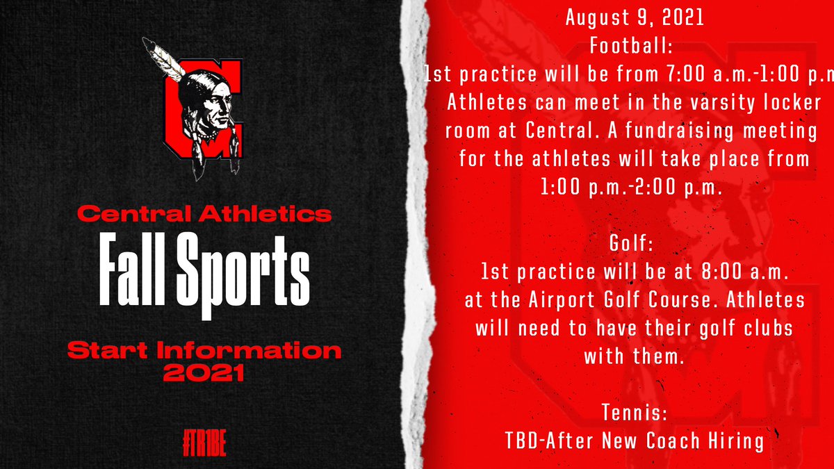 August 9 Start Information for Tennis, Golf and Football!
