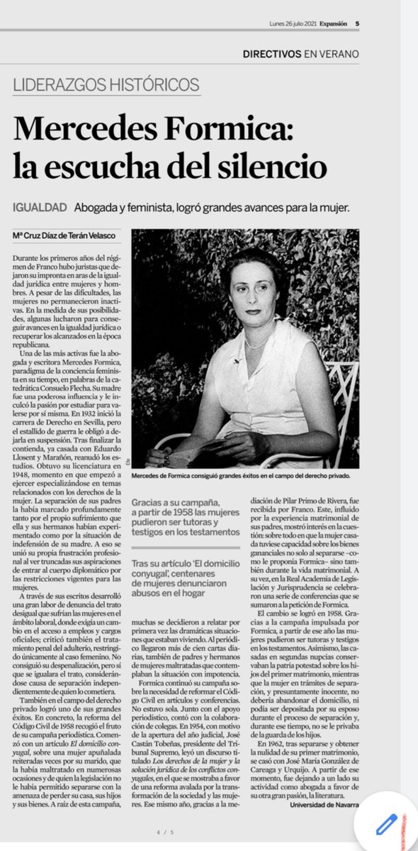 Mercedes Formica, la escucha del silencio, vía <a href="/expansioncom/">expansioncom</a> 
<a href="/unav/">Universidad de Navarra</a> <a href="/derecho_unav/">Facultad de Derecho</a> <a href="/ICS_unav/">ICS Unav</a> <a href="/gihreunav/">Historia Reciente</a> @ca_yuste <a href="/laredwinn/">@LaRedWinn</a>